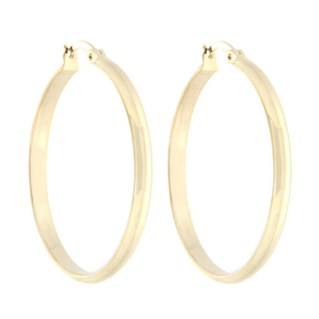 Gull øreringer 3mm 30mm