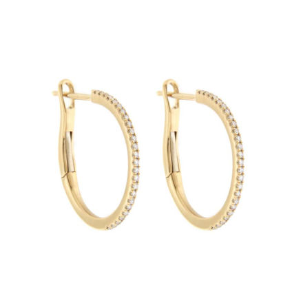 Gull øreringer diamanter 0,18ct WSI3