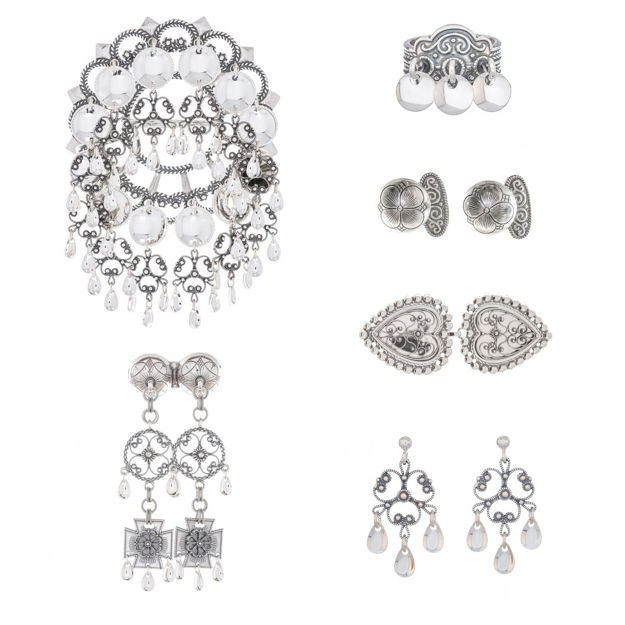 Bunadssett Sunnmøre oksidert sølv