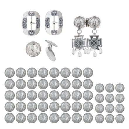 Bunadssett herre Voss oksidert med myntknapp