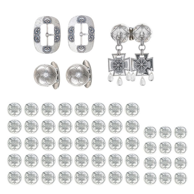 Bunadssett herre Voss oksidert med kløverknapp