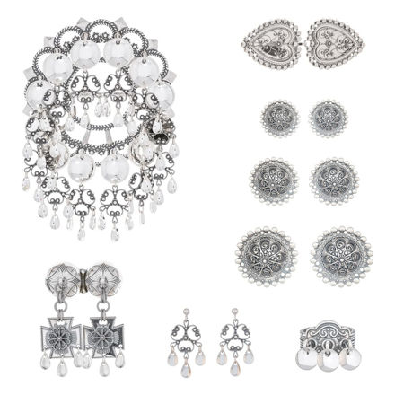 Bunadssett Nordhordlandsbunad oksidert sølv