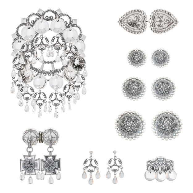 Bunadssett Nordhordlandsbunad oksidert sølv