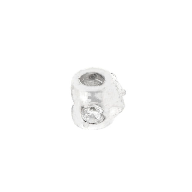 Links sølv stopper 9mm cubic zirconia