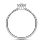 Ring hvitt gull med diamanter totalt 0,22ct TW/SI