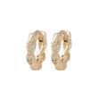 Twist small ring ear g/clear