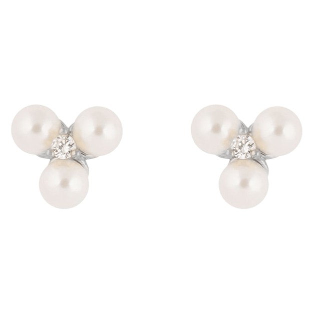 Eira tripple pearl ear s/white