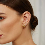 ANIA HAIE gold chubby small hoop earrings 9mm