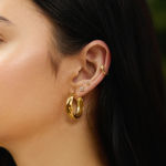 Ania Haie gold chubby large hoop earrings 21mm