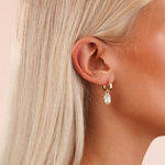 Eira pearl ring ear g/white