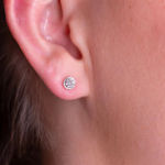 Gull rosett ørepynt med diamanter 0,10ct TW/SI