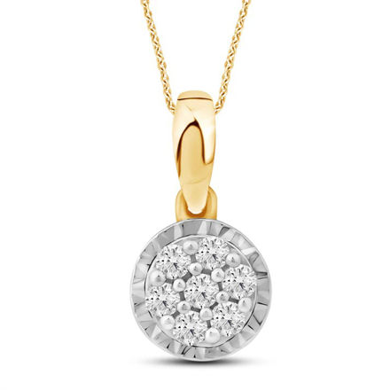 Gull rosett anheng med diamanter 0,08ct TW/SI