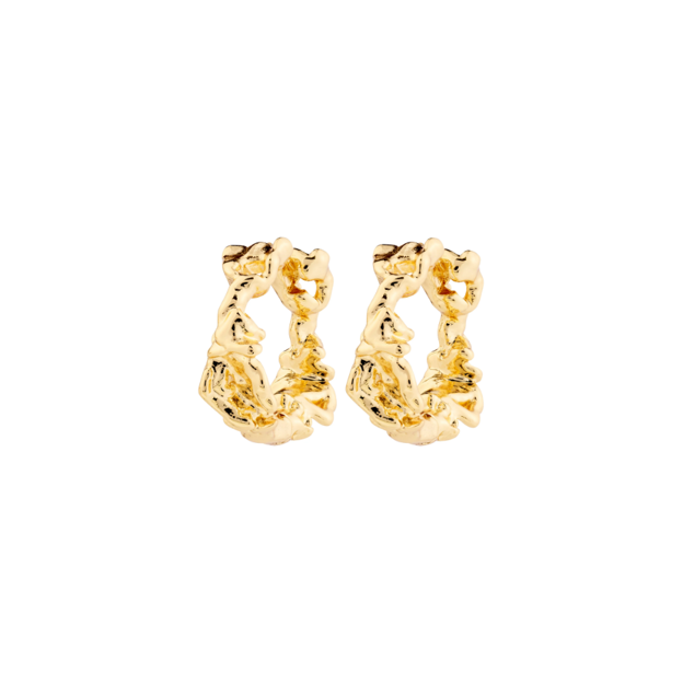 TRUST recycled hoop earrings gold-plated