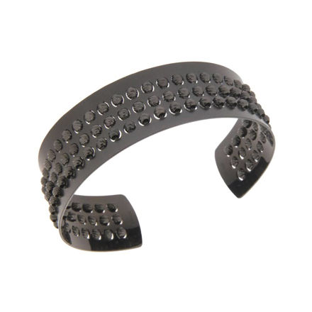 Sølv armring Athomie matt sort