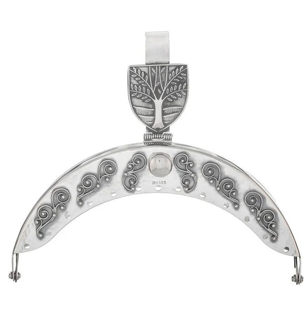 Veskelås m/filigran sølv oksidert