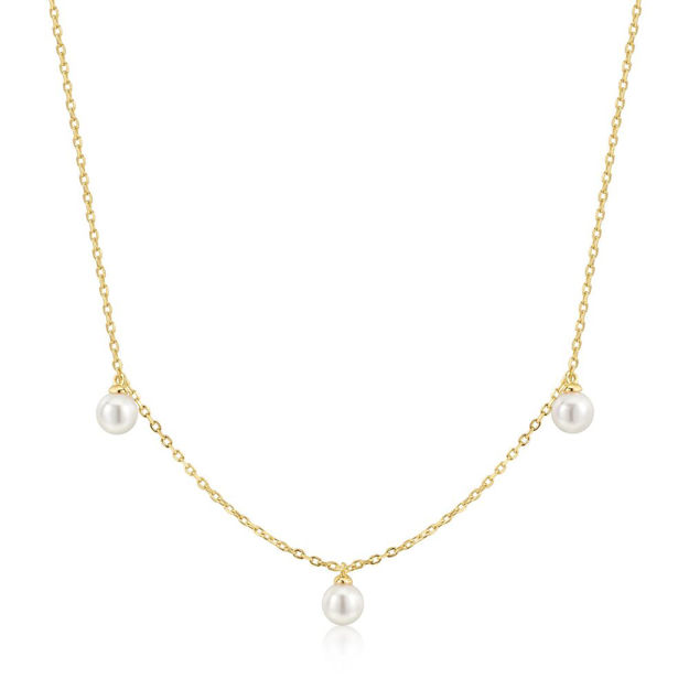 Ania Haie gold TRIPLE SHELL PEARL necklace