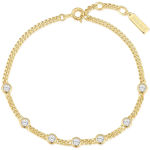 Ania Haie gold round stone chain bracelet