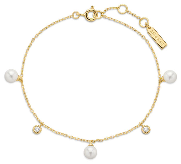 Ania Haie gold PEARL & SPARKLE bracelet 