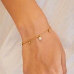Ania Haie gold PEARL & SPARKLE bracelet 