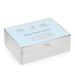 Mine første minner gutt lysblå forsølvet skrin