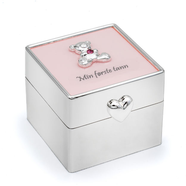 Min første tann rosa forsølvet