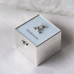 Min første tann lysblå forsølvet