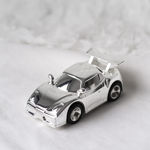 Sparebøsse "sportsbil" forsølvet lakkert