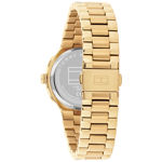 Tommy Hilfiger dameur gullfarget stål med hvit skive og lenke 36mm 3 atm