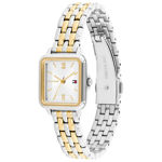Tommy Hilfiger dameur tofarget stål  24mm 3 atm hvit skive & stål lenke