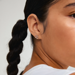 JOLINA resirkulerte øredobber gullbelagt/multifarget