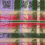 Gabriella silkeskjerf grønt, lilla & rødt