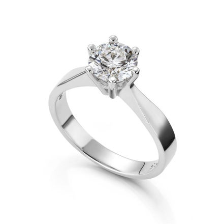 Hvitt gull ring Margrethe 1,00ct LAB diamant River VS