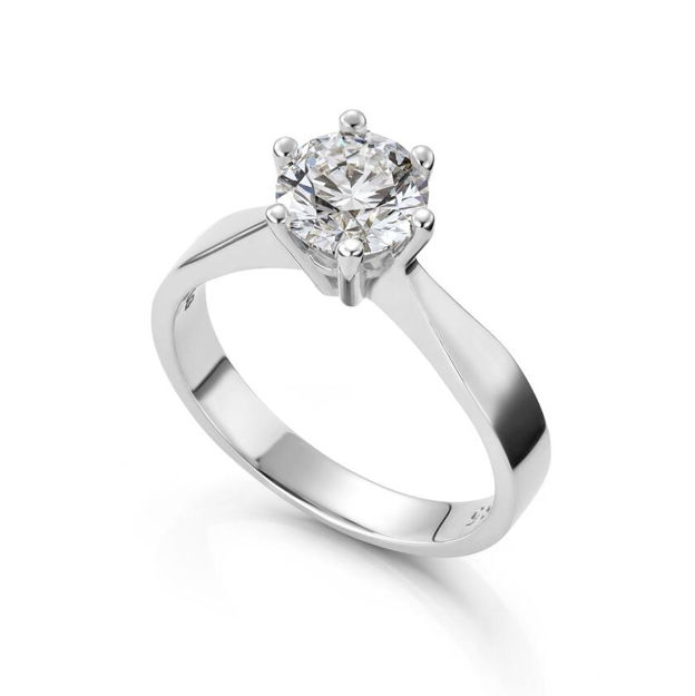 Hvitt gull ring Margrethe 1,00ct LAB diamant River VS