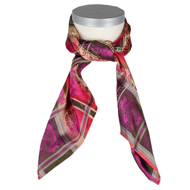 Eufemia silkeskjerf rød, lilla