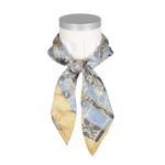 Mimmi silkeskjerf lysblå, gul