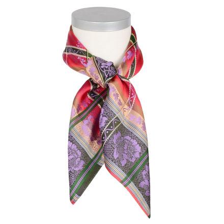 Eufemia silkeskjerf lilla, grønn, rød