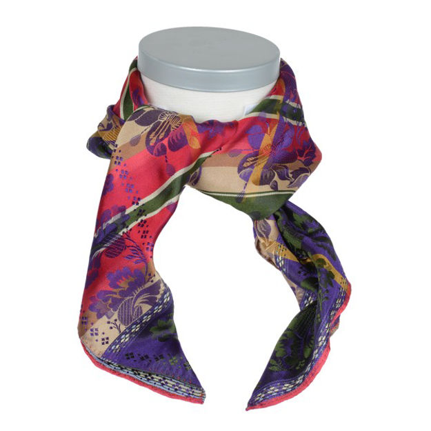 Gabriella silkeskjerf rød, lilla