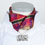 Gabriella silkeskjerf rød, lilla