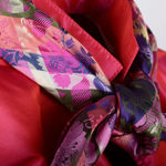 Estelle silkesjerf lilla, grønn & oransje