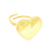 Forgylt sølv ring hjerte 22x25 justerbar