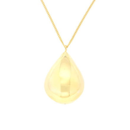 Forgylt sølv anheng dråpe med kjede 50+5cm