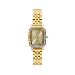 Sif Jakobs klokke Luciana forgylt stål med Cubic Zirconia