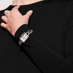 Sif Jakobs klokke Gisela stål med Cubic Zirconia