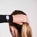 Sif Jakobs klokke Gisela stål med Cubic Zirconia