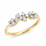 Gull ring med diamanter 0,31ct W/SI