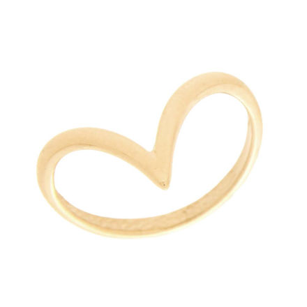 Forgylt sølv ring V 2mm