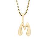 Gull halssmykke glatt bokstav 8mm