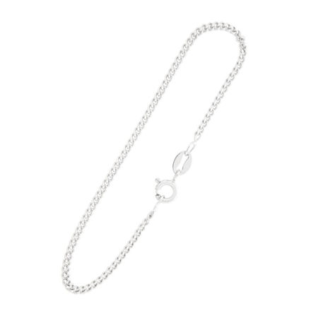 Rhodinert sølv Panzer armlenke 2mm 16cm