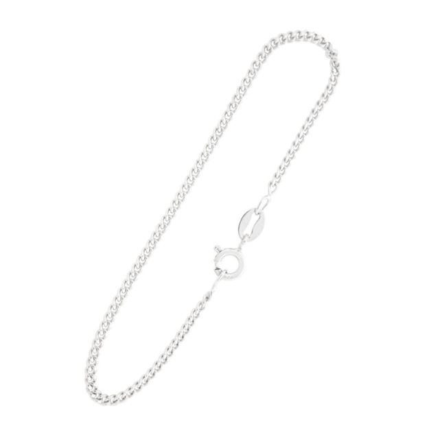 Rhodinert sølv Panzer armlenke 2mm 16cm