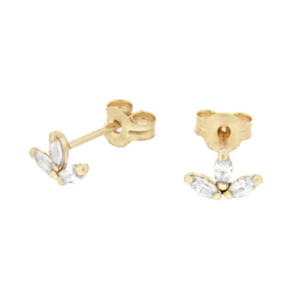 CAIA 375 gull øredobber zirconer